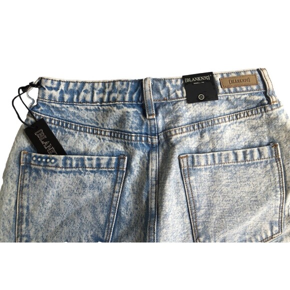 Blank NYC Skirt Women's Size 26 Blue Cutoff Denim Button Fly Skirt NWT - Picture 3 of 7